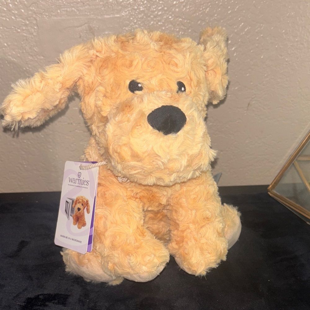 Warmies golden dog microwave stuffed animal new soothing lavender plush